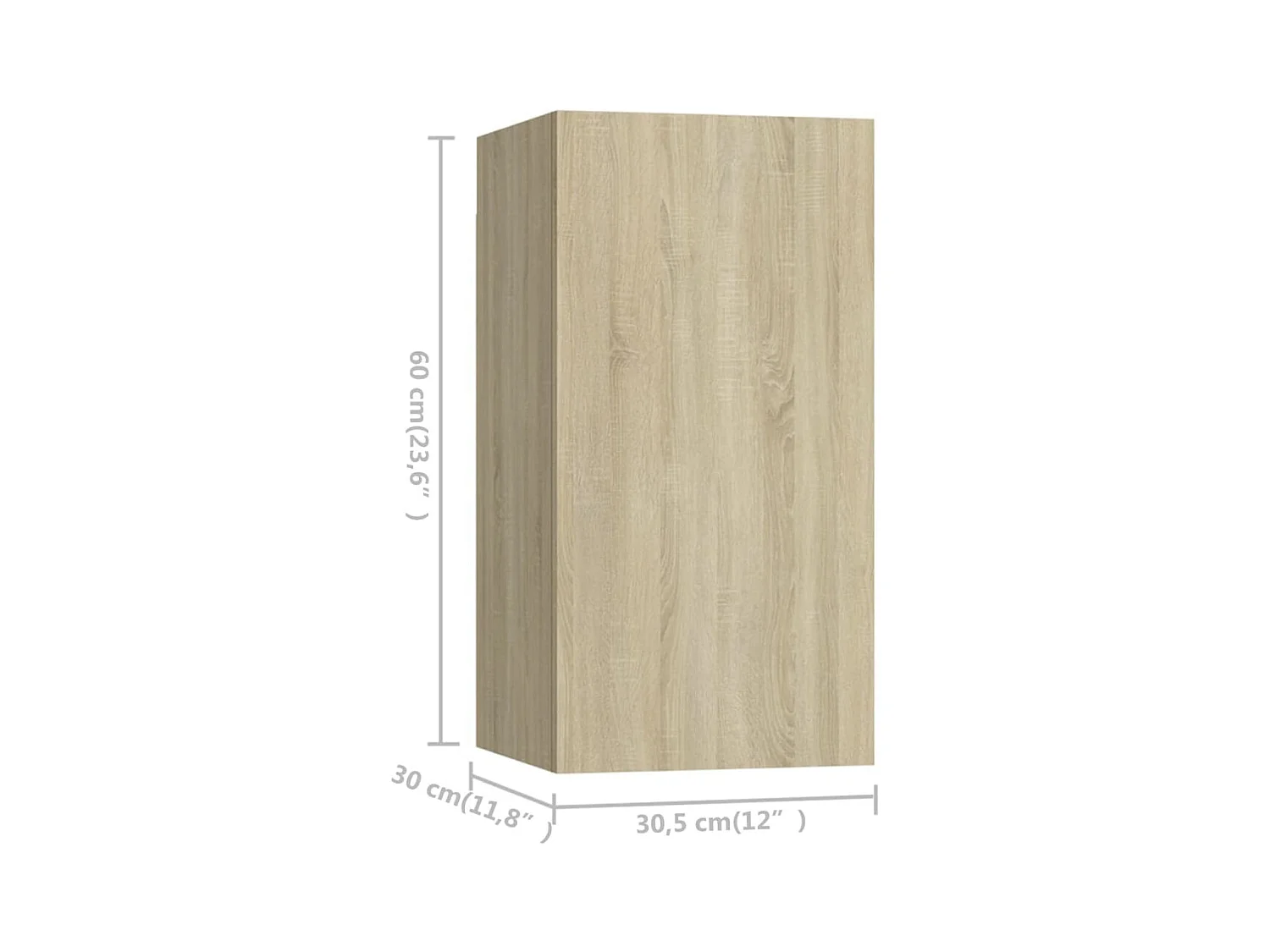 Maria  Set muebles de salón TV 4 piezas madera ingeniería roble Sonoma