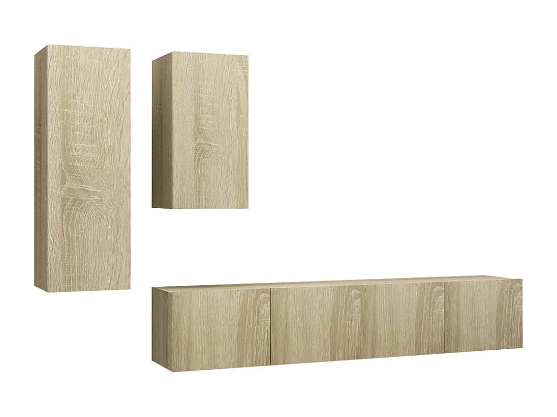 Maria  Ensemble de meubles TV 4 pcs Chêne sonoma Bois d'ingénierie