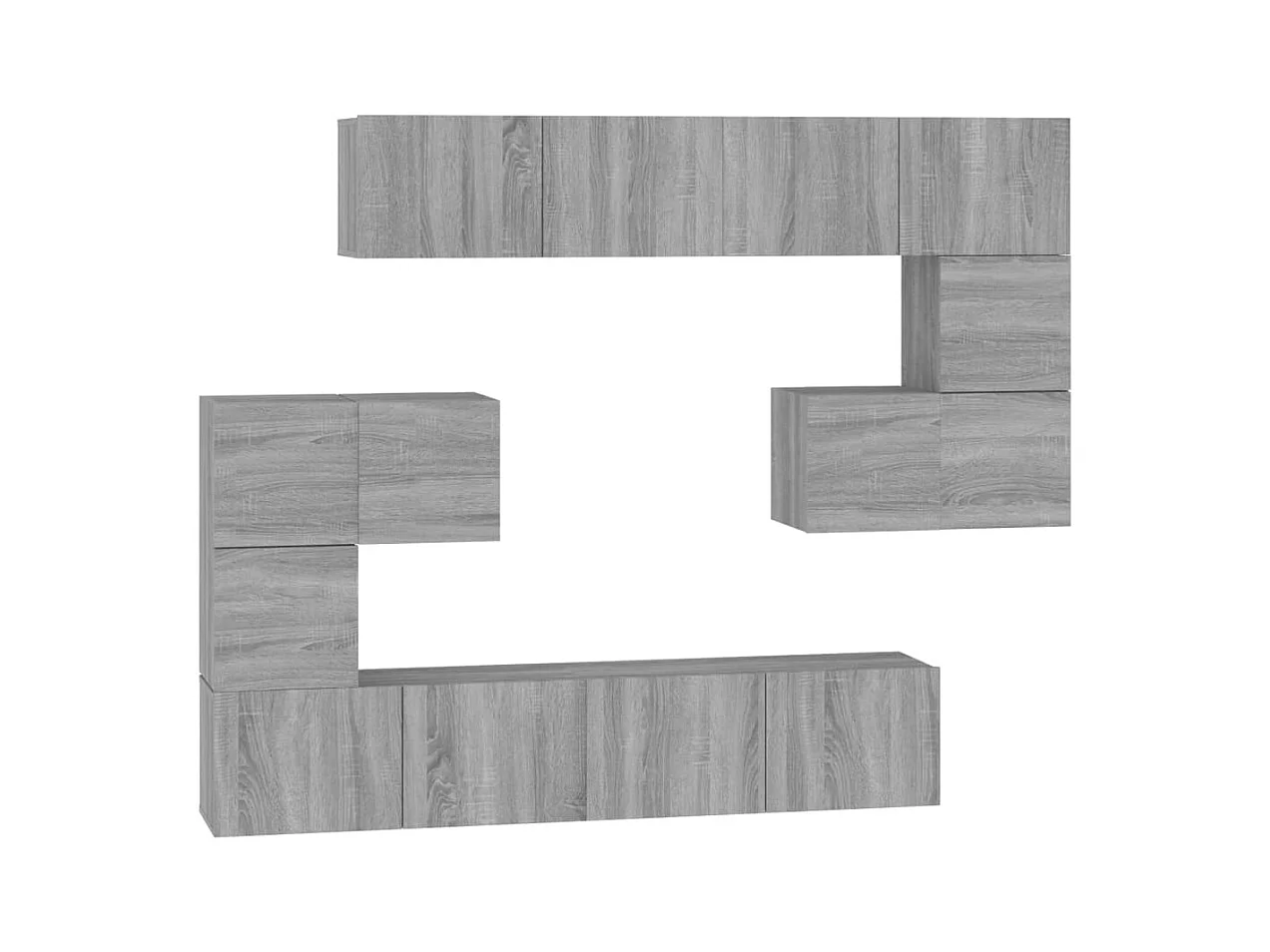 Cedvar  Meuble TV mural Sonoma gris Bois d'ingénierie