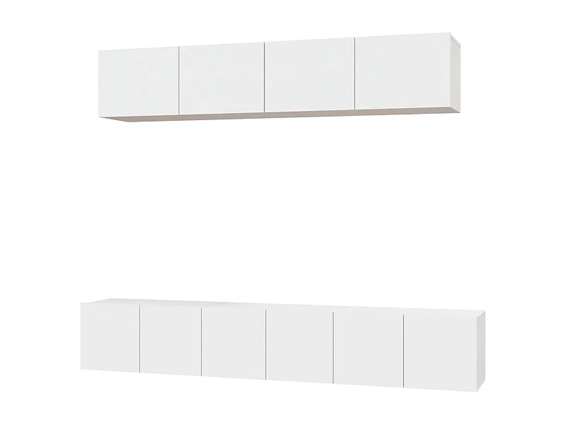 Henriëtte  5-delige Tv-meubelset bewerkt hout wit