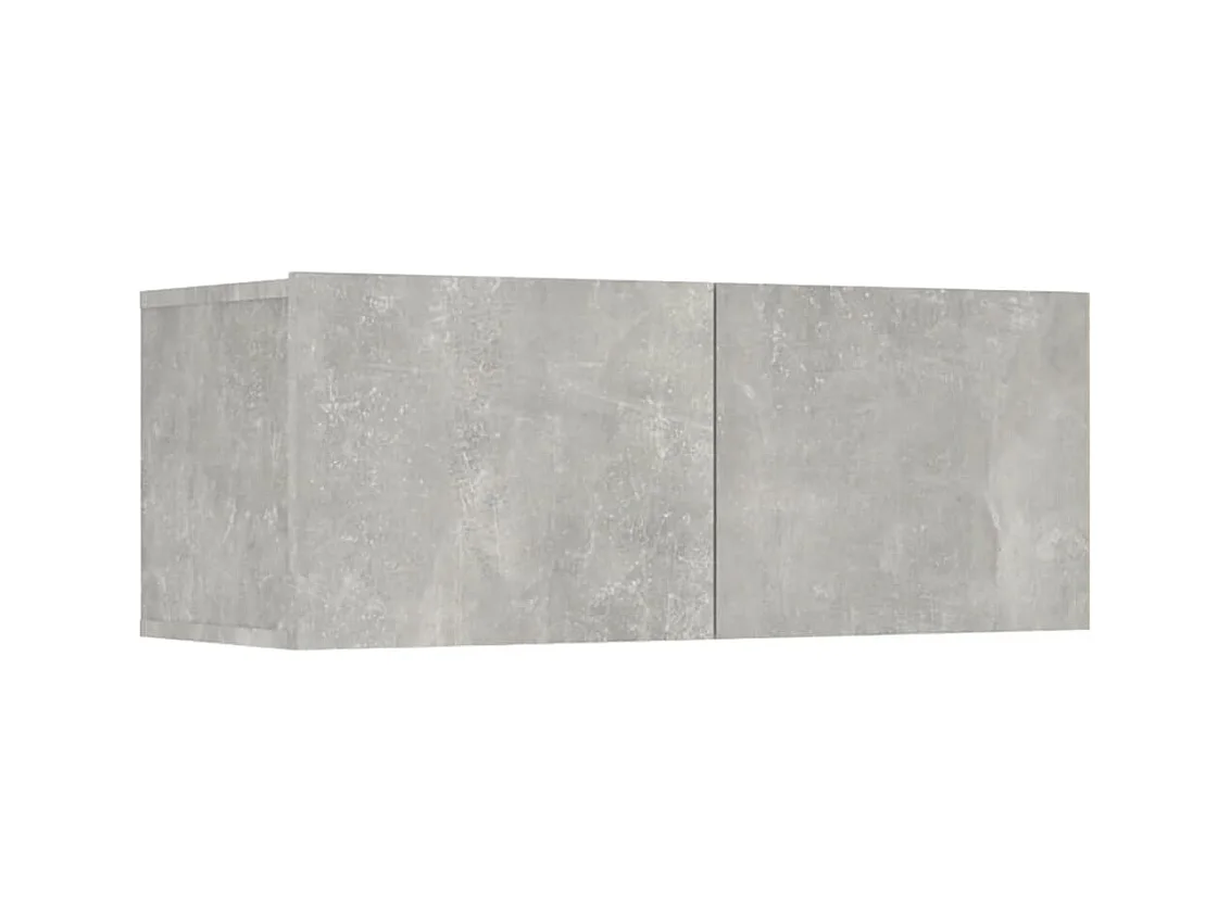 Varde  Ensemble de meubles TV 8 pcs Gris béton Bois d'ingénierie