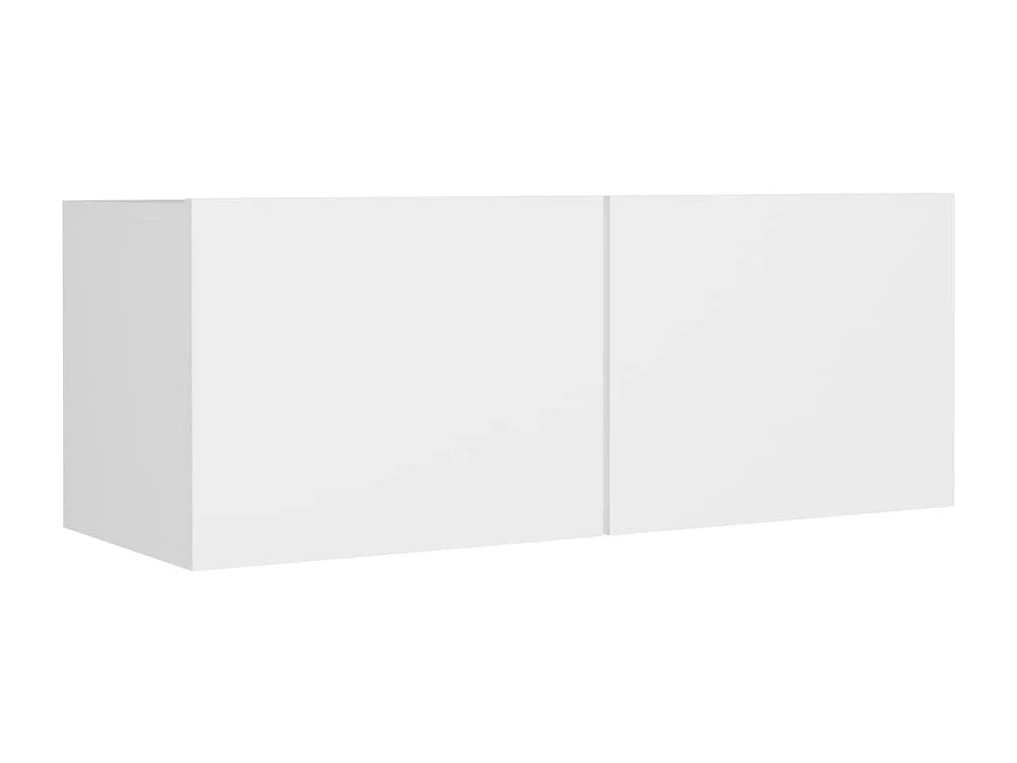 Cloverport  4-delige Tv-meubelset bewerkt hout wit