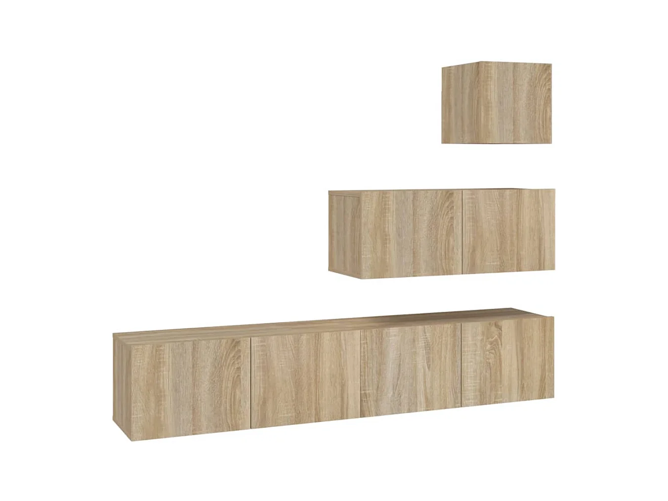 Jean-Louis  Ensemble de meubles TV 4 pcs Chêne sonoma Bois d'ingénierie