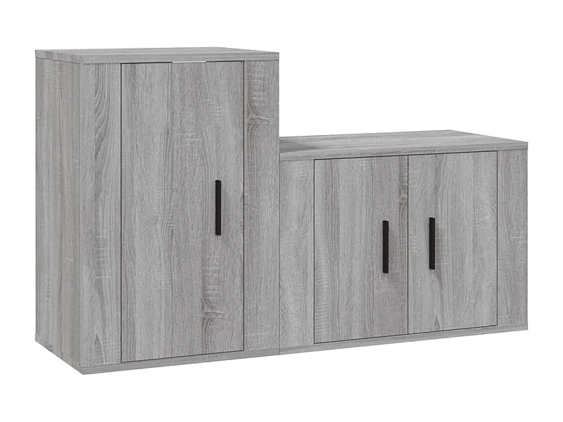Bartlett  Ensemble de meubles TV 2 pcs Sonoma gris Bois d'ingénierie