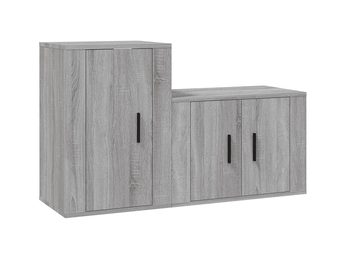 Bartlett  Ensemble de meubles TV 2 pcs Sonoma gris Bois d'ingénierie