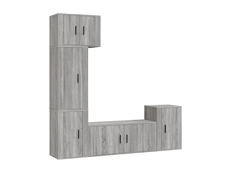 Tamira  Ensemble de meubles TV 5 pcs Sonoma gris Bois d'ingénierie