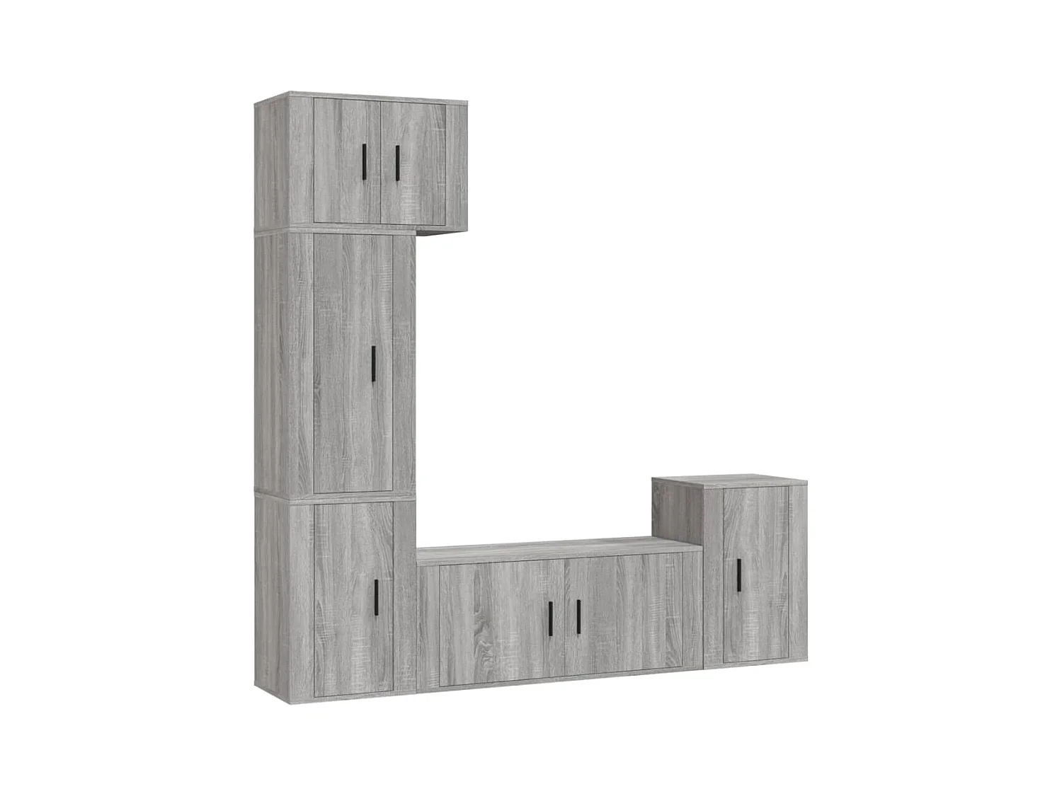 Tamira  Ensemble de meubles TV 5 pcs Sonoma gris Bois d'ingénierie