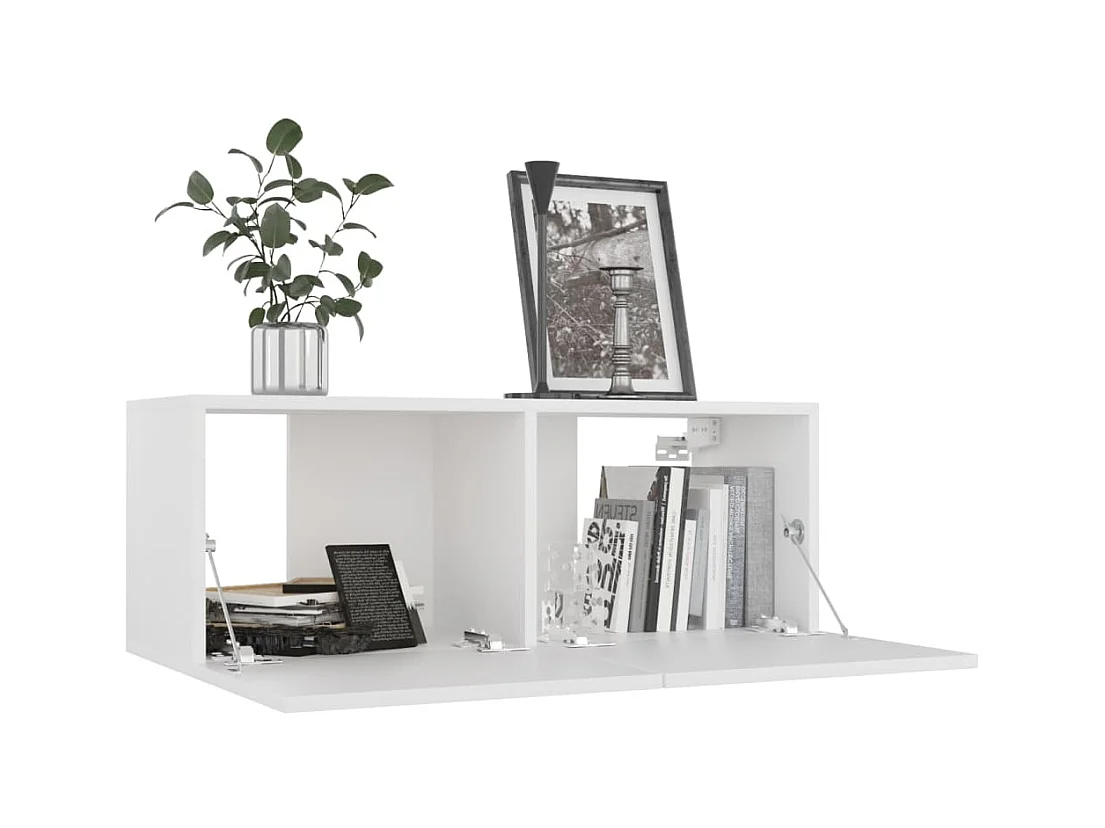 Beltsville  Ensemble de meubles TV 8 pcs Blanc Bois d'ingénierie