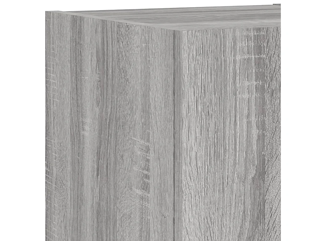 Bellville  Meuble TV muraux 5 pcs avec lumières LED sonoma gris