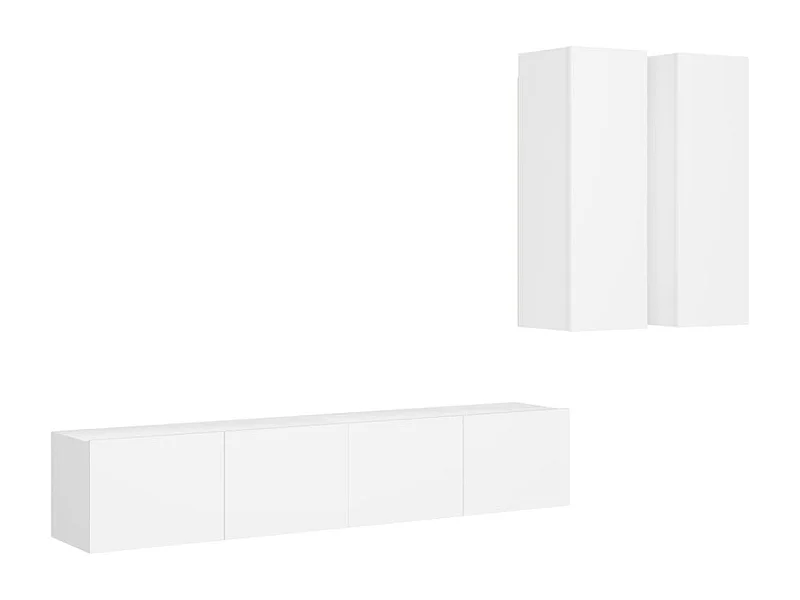 Bethany  Set de muebles de salón TV 4 piezas madera de ingeniería blanco