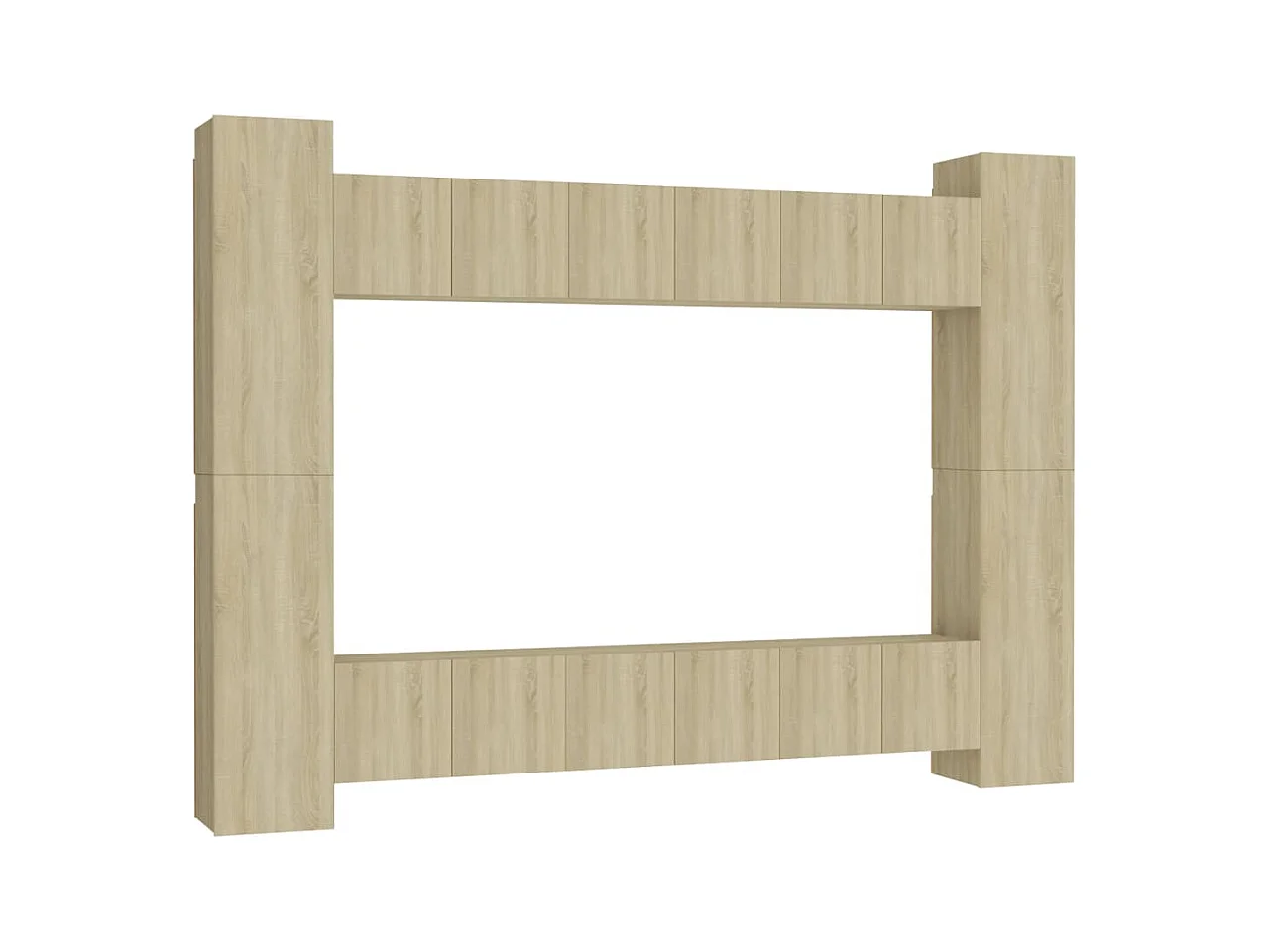 Jean  Ensemble de meubles TV 10 pcs Chêne sonoma Bois d'ingénierie