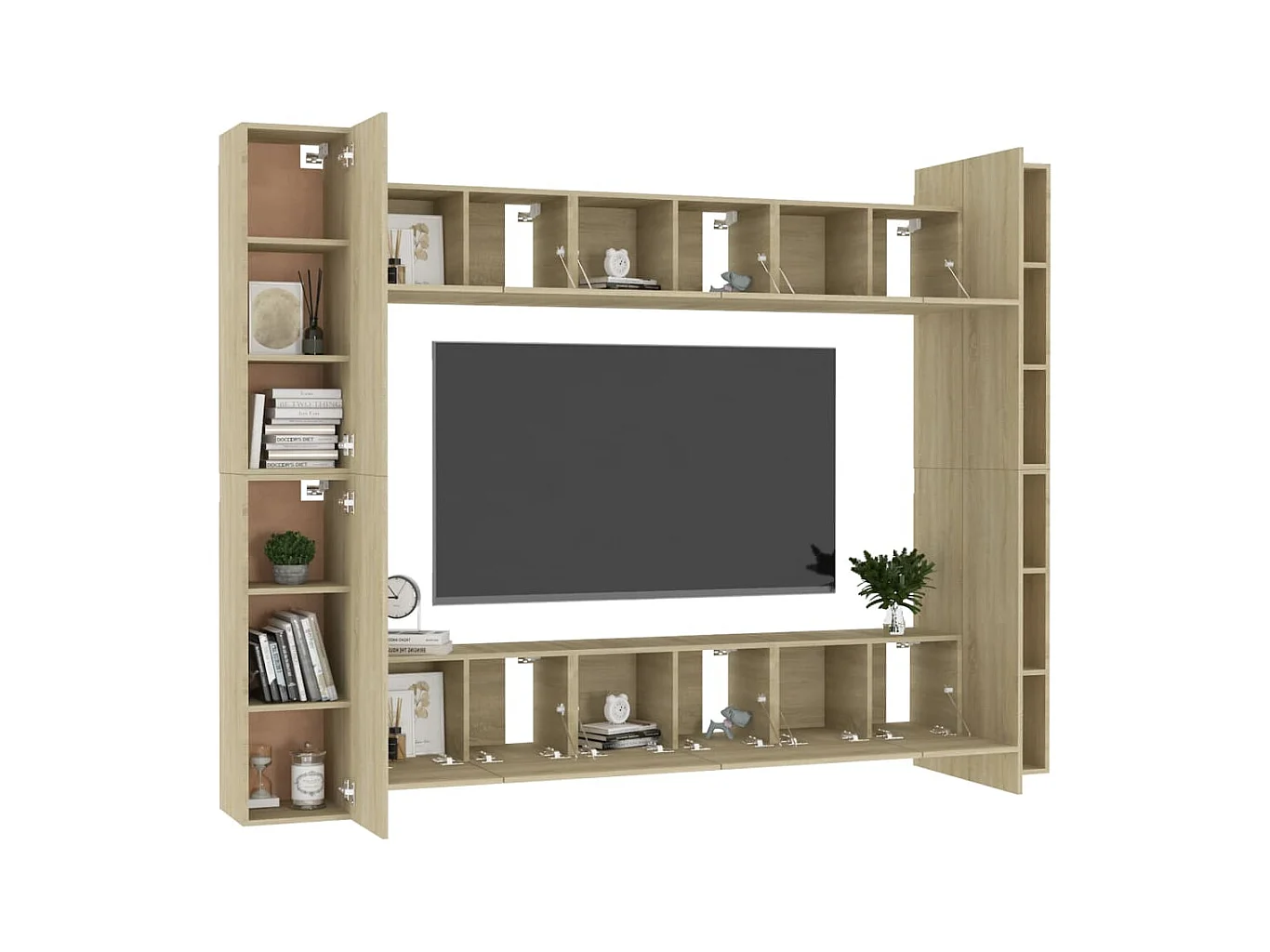 Jean  Ensemble de meubles TV 10 pcs Chêne sonoma Bois d'ingénierie