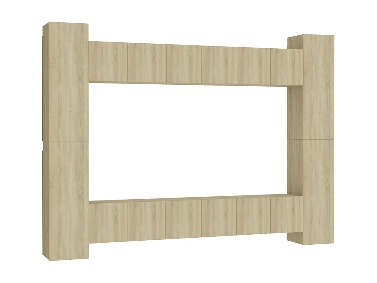 Jean  Set de muebles salón TV 10 pzas madera ingeniería roble Sonoma