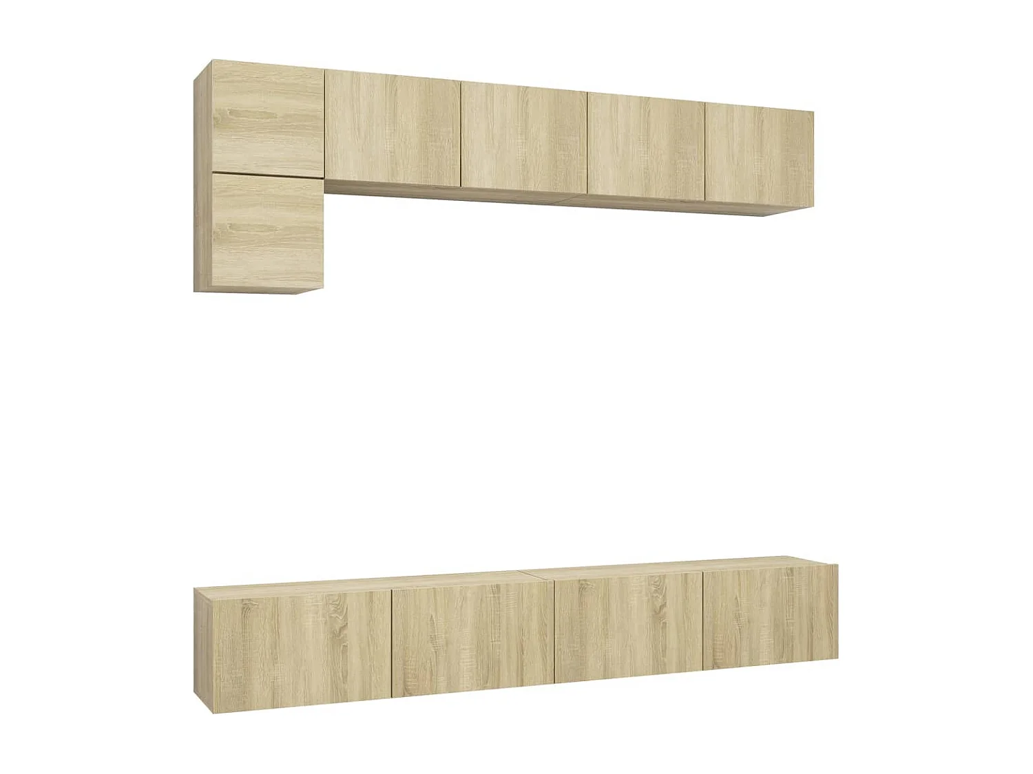 Mornar  Ensemble de meuble TV 5 pcs Chêne sonoma Bois d'ingénierie