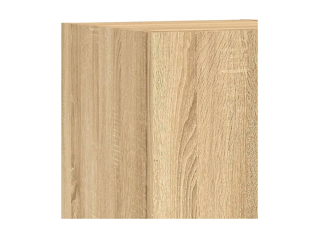 Sofia  Unités murales TV avec LED 5 pcs chêne sonoma bois d'ingénierie