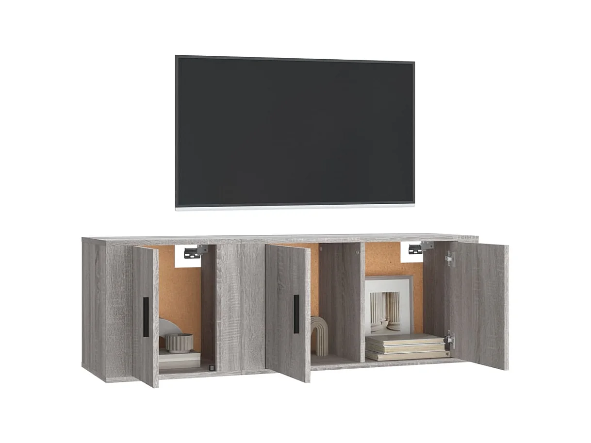 Marisa  Ensemble de meubles TV 2 pcs Sonoma gris Bois d'ingénierie