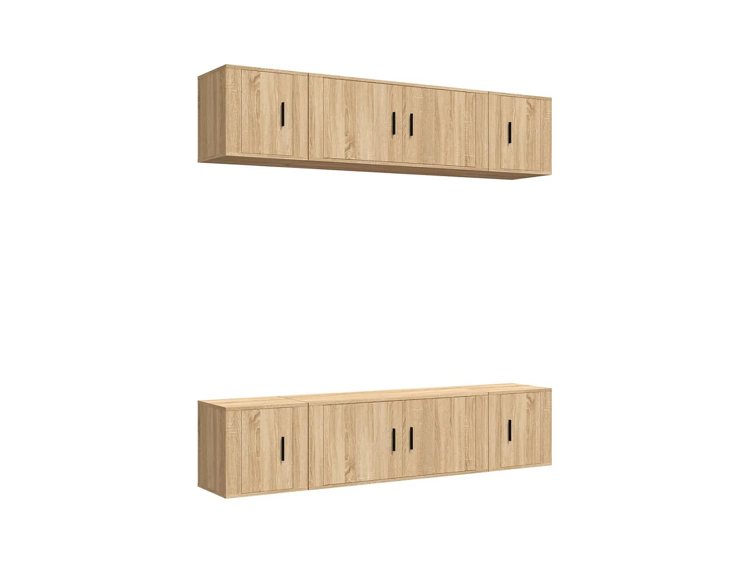 Las Cruces  Ensemble de meubles TV 6 pcs Chêne sonoma Bois d'ingénierie