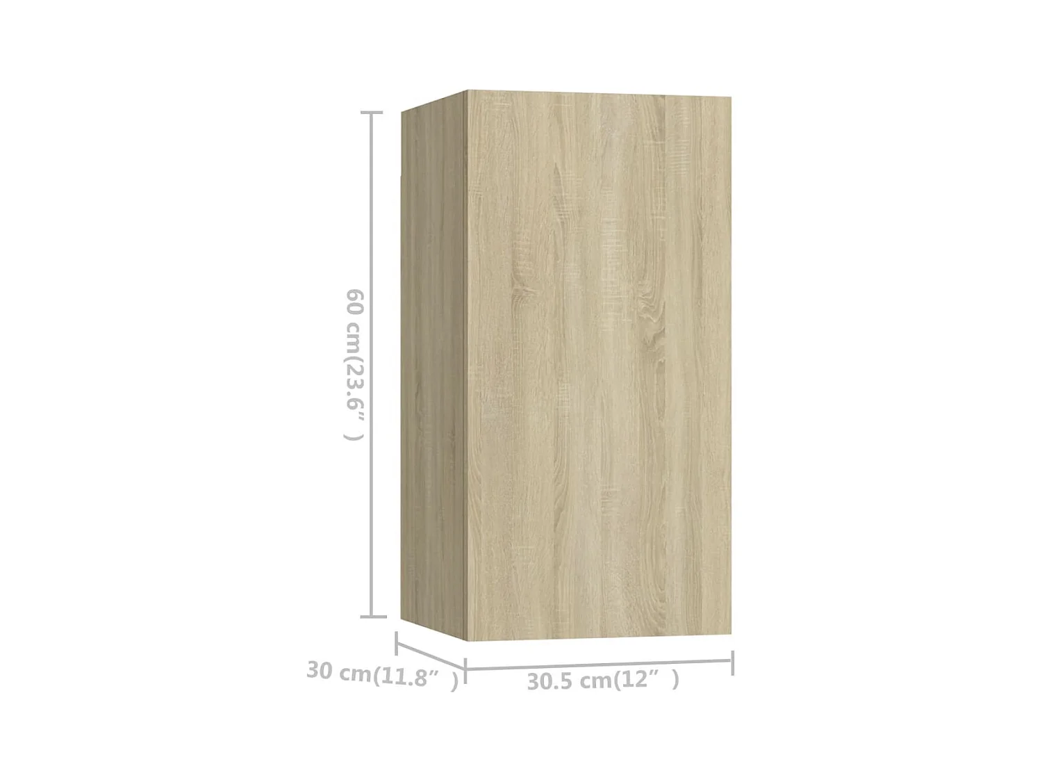 Claudia Isabel  Set de muebles salón TV 7 pzas madera ingeniería roble Sonoma