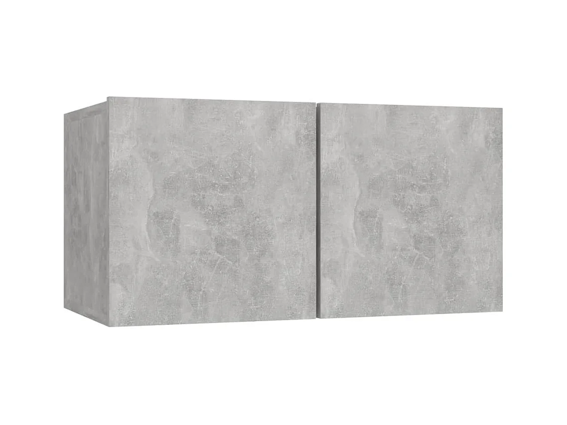 Clonalvy  Ensemble de meubles TV 4 pcs Gris béton Bois d'ingénierie