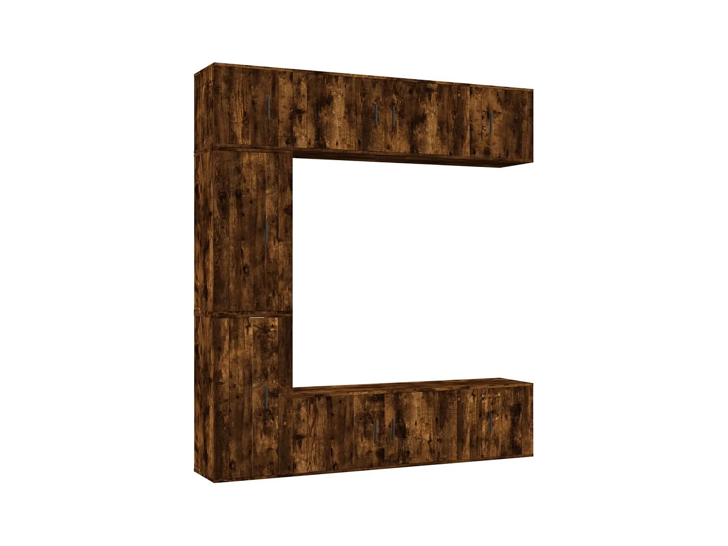 Qendria  Ensemble de meubles TV 7 pcs Chêne fumé Bois d'ingénierie