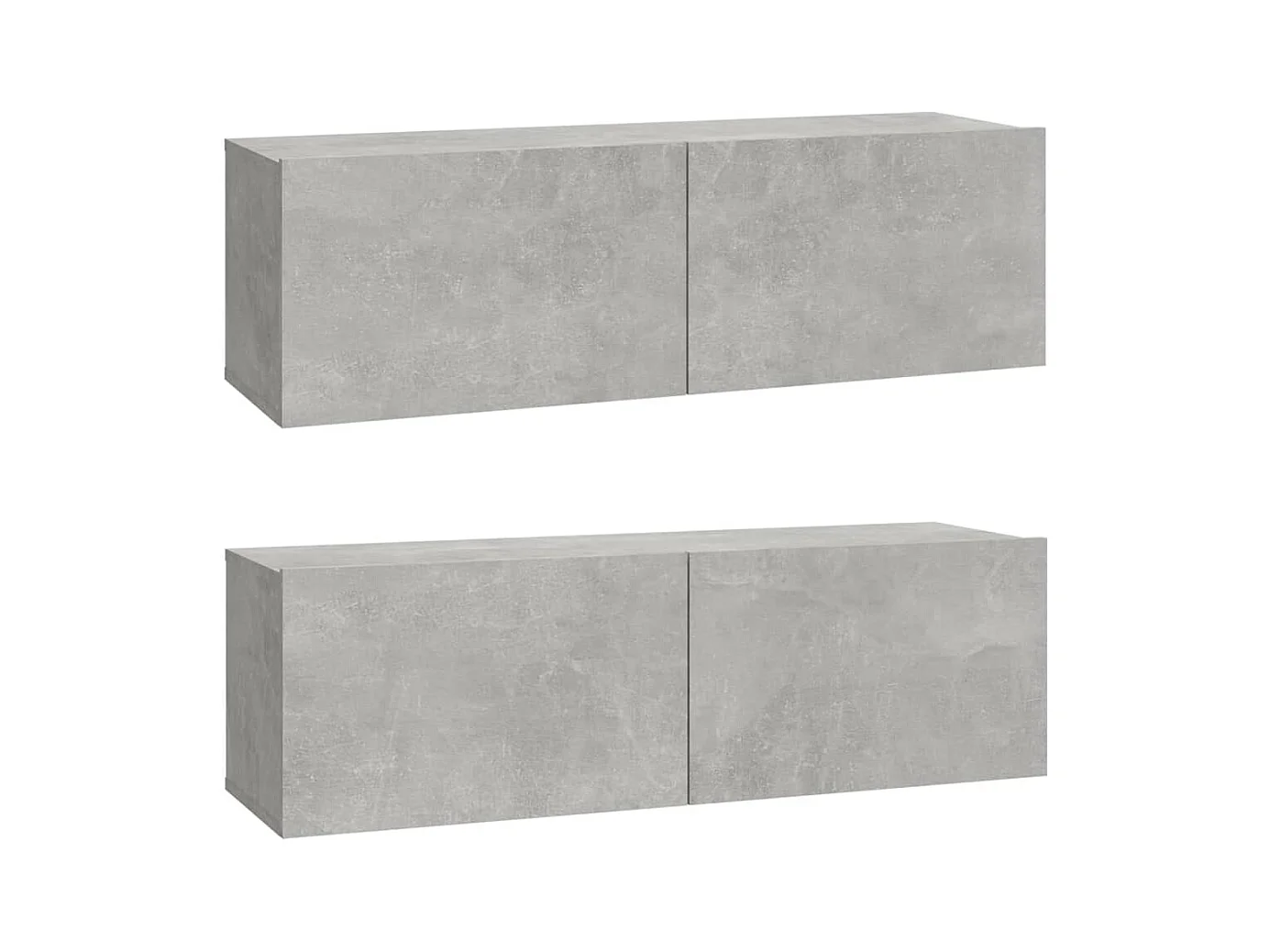 Isandro  Ensemble de meubles TV 4 pcs Gris béton Bois d'ingénierie