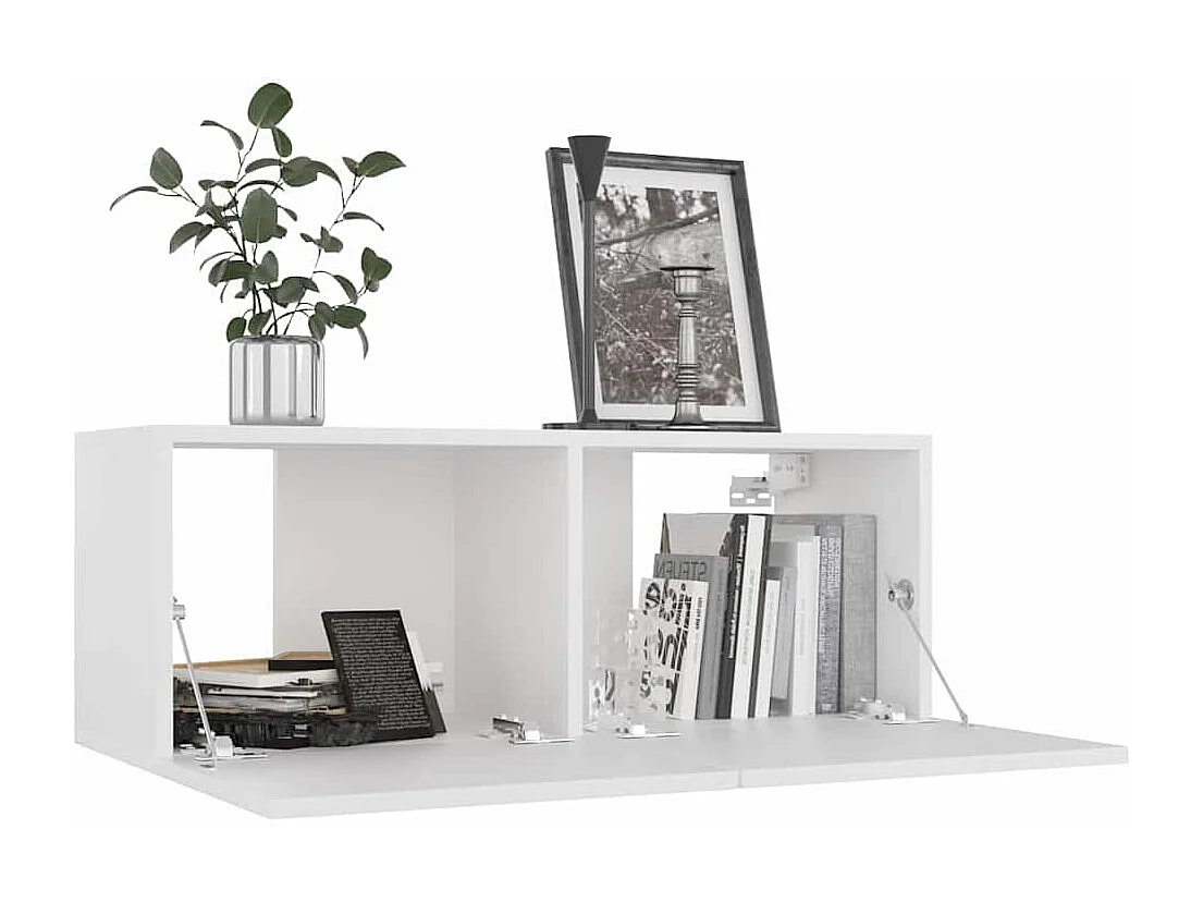 Jean  Ensemble de meubles TV 8 pcs Blanc Bois d'ingénierie