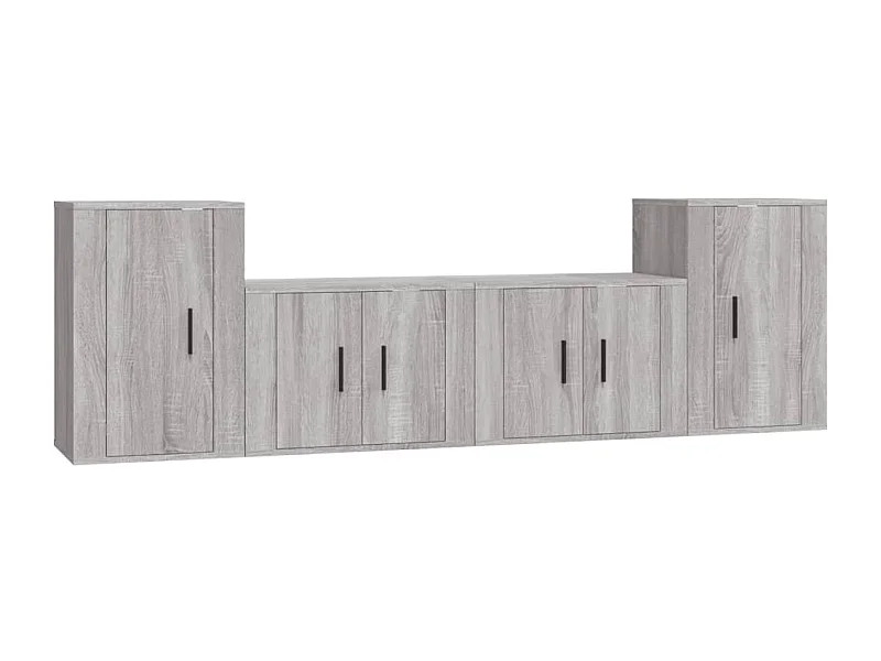 Eldor  Ensemble de meubles TV 4 pcs Sonoma gris Bois d'ingénierie