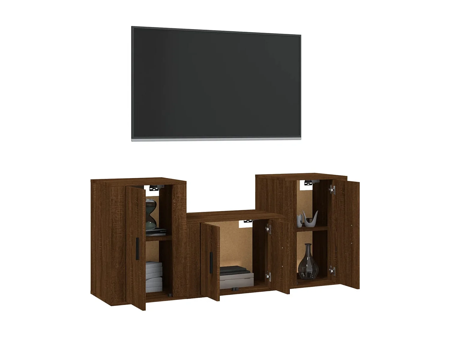 Joep  Ensemble de meubles TV 3 pcs Chêne marron Bois d'ingénierie