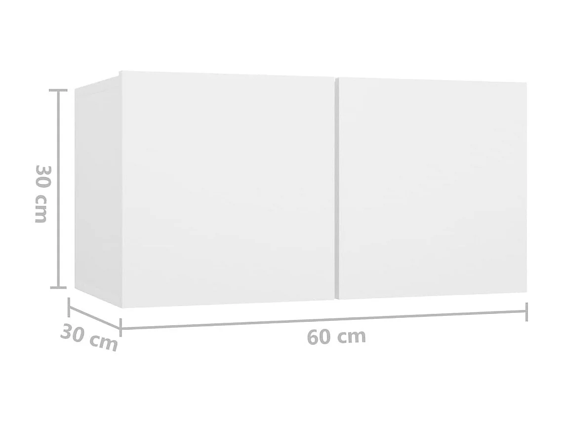 Bradbury  Ensemble de meubles TV 10 pcs Blanc Bois d'ingénierie