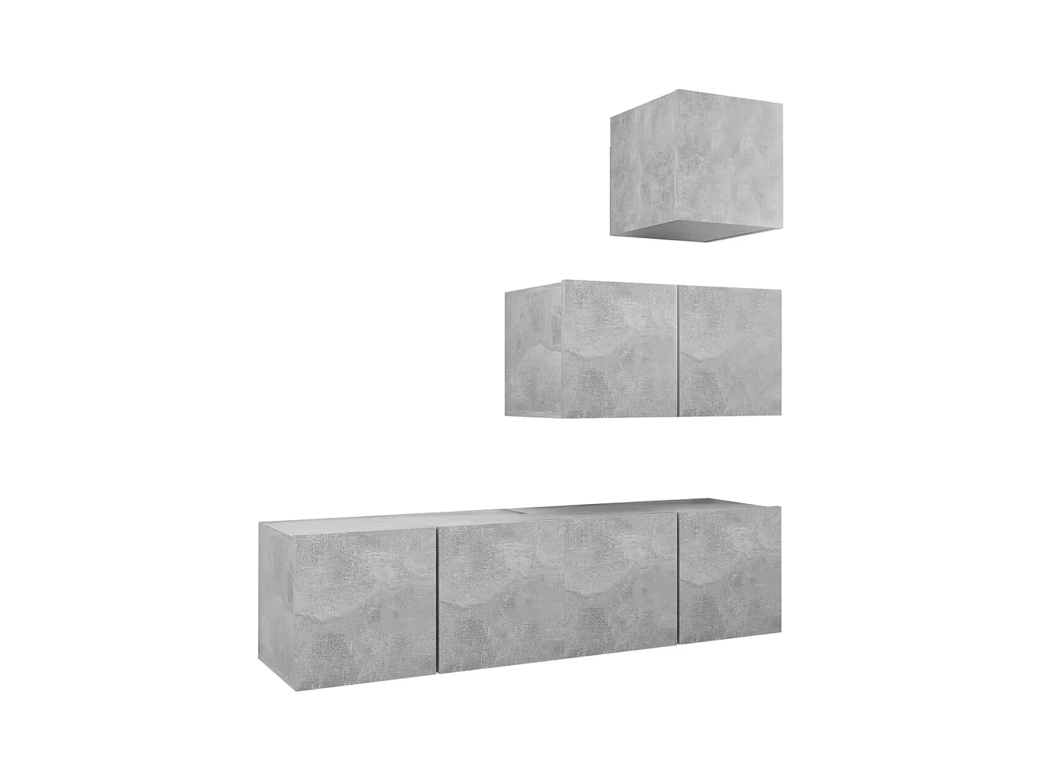 Antelope  Ensemble de meubles TV 4 pcs Gris béton Bois d'ingénierie