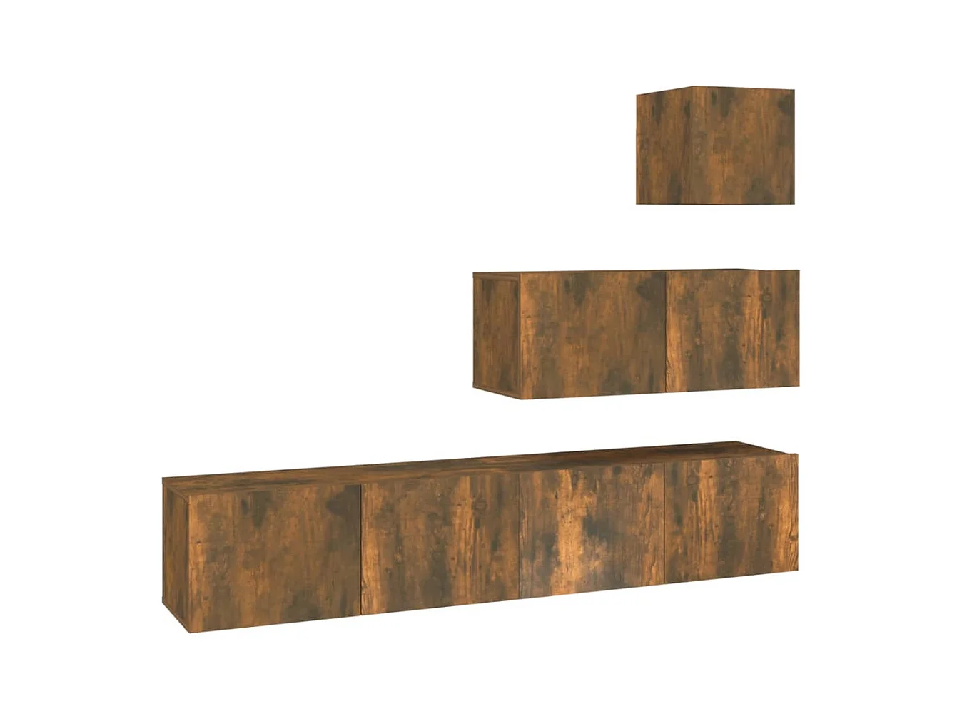 Jean-Louis  Ensemble de meubles TV 4 pcs Chêne fumé Bois d'ingénierie