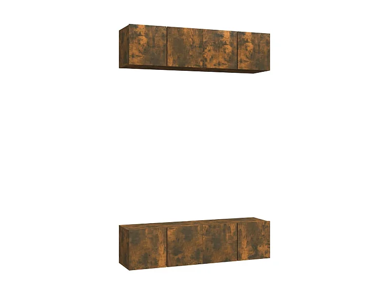 Assumption  Tv-meubelen 4 st 60x30x30 cm bewerkt hout gerookt eikenkleurig