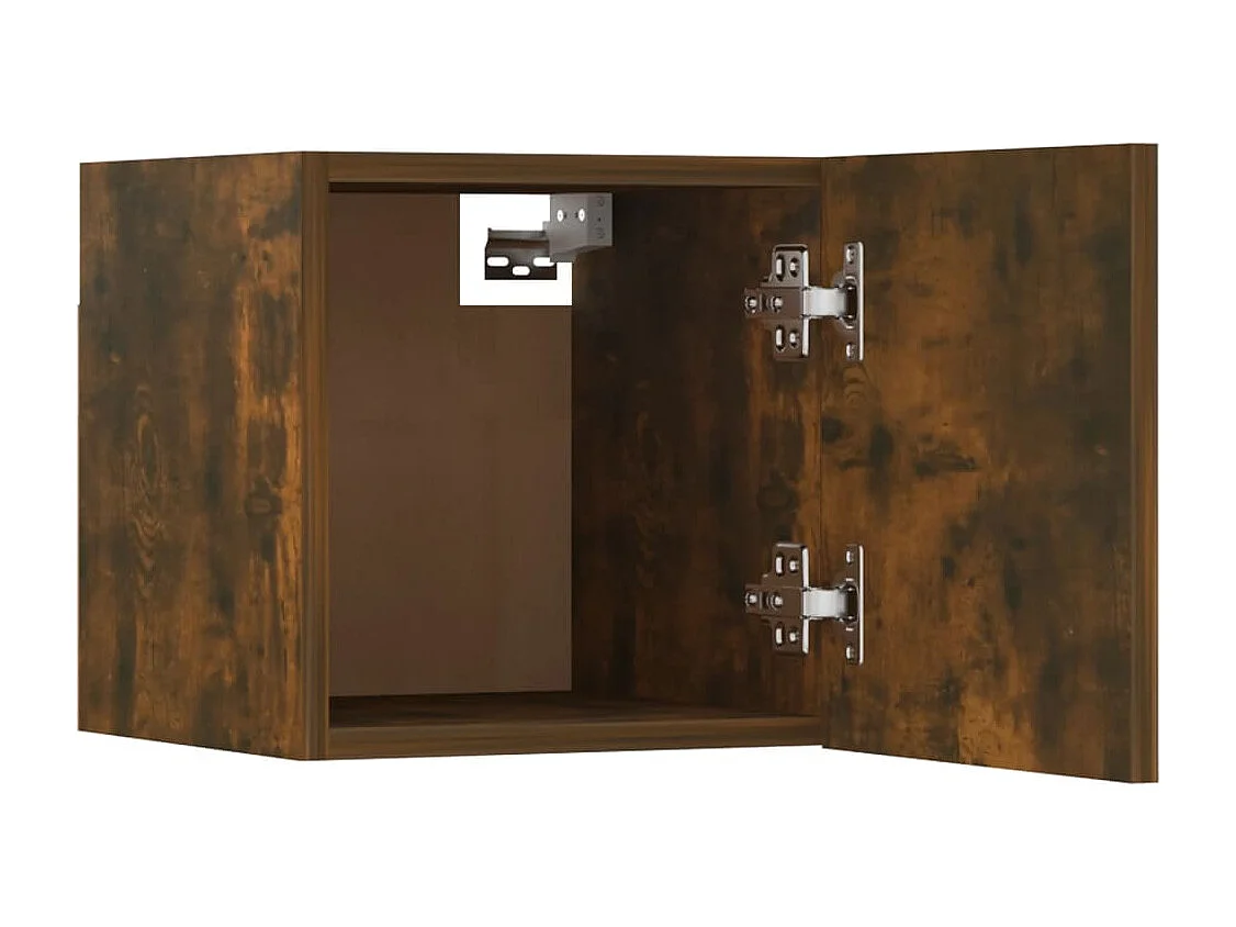 Clondalkin  Set de muebles de TV 8 pzas madera contrachapada roble ahumado