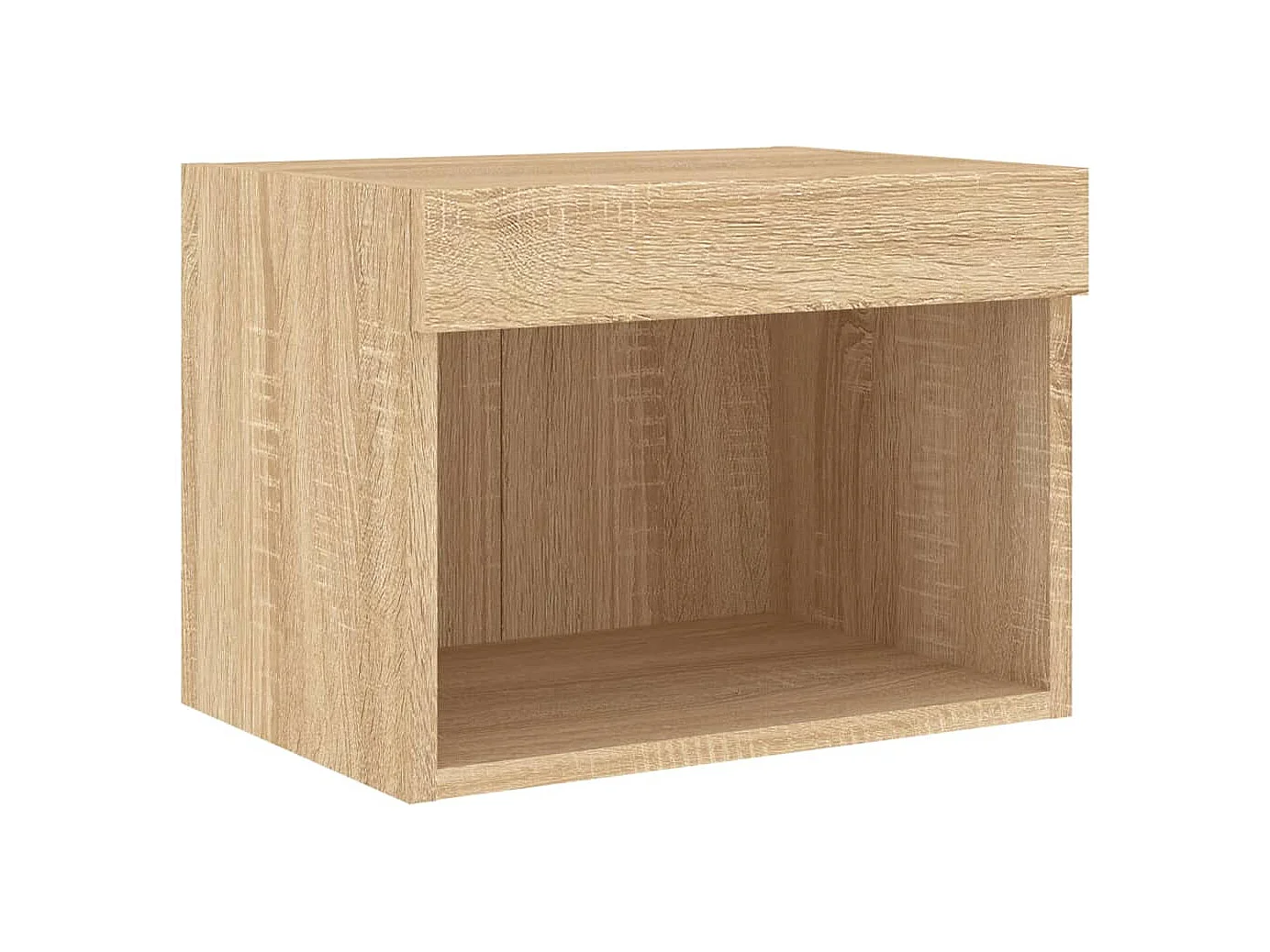 Grynti  5-delige Tv-wandmeubelset met LED bewerkt hout sonoma eiken