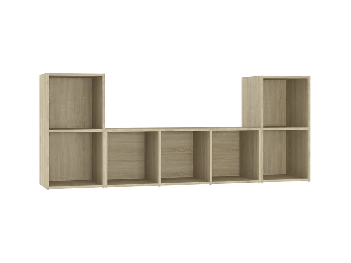 Julia Isabel  Ensemble de meubles TV 3 pcs Chêne sonoma Bois d'ingénierie