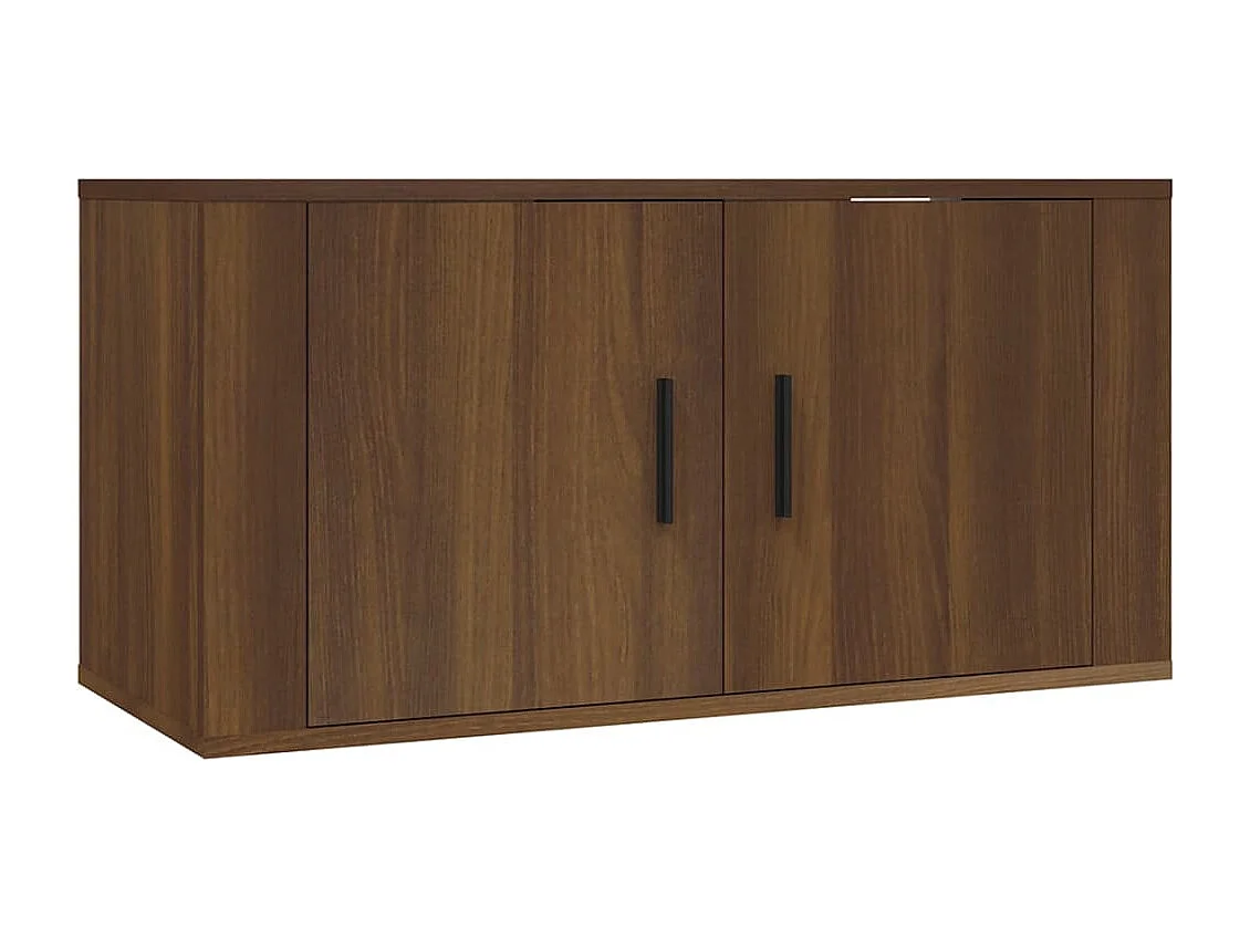 Emma  Ensemble de meubles TV 2 pcs Chêne fumé Bois d'ingénierie