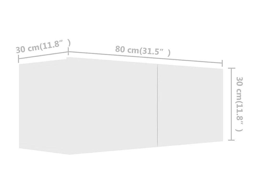 Deadwood  Set de muebles de salón TV 3 piezas madera de ingeniería blanco