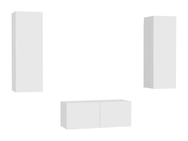 Deadwood  3-delige Tv-meubelset bewerkt hout wit