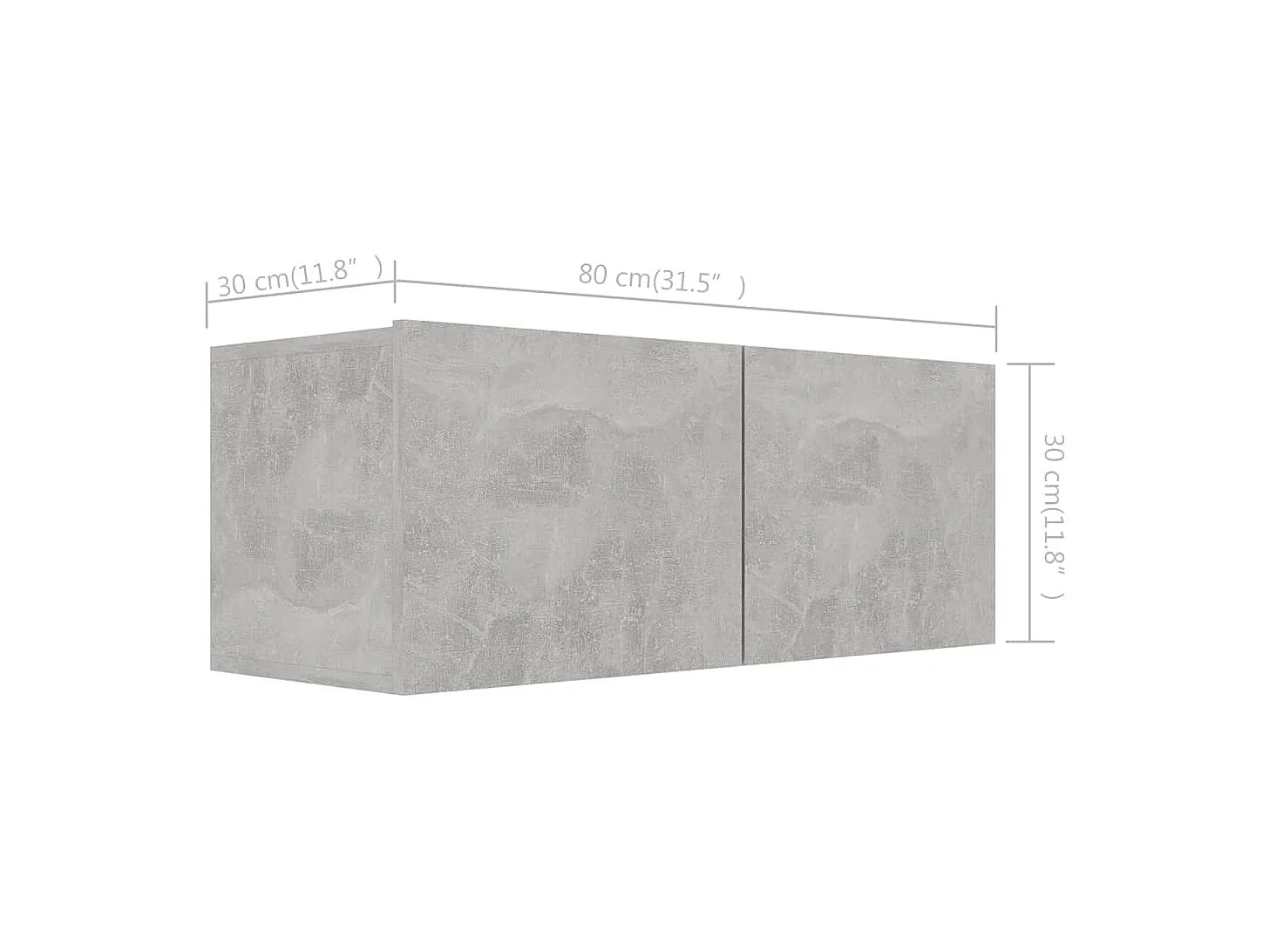 Clara  Ensemble de meubles TV 6 pcs Gris béton Bois d'ingénierie