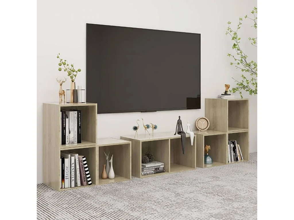 Padua  Ensemble de meubles TV 6 pcs Chêne sonoma Bois d'ingénierie