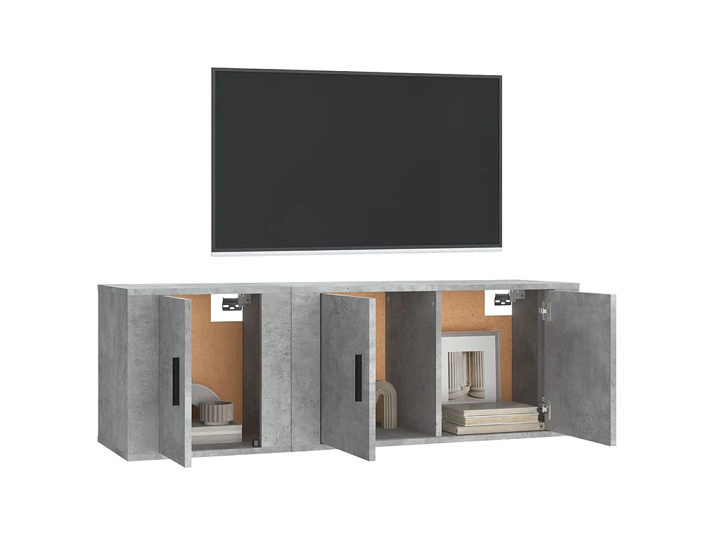 Marisa  Set de muebles de TV 2 pzas madera contrachapada gris hormigón