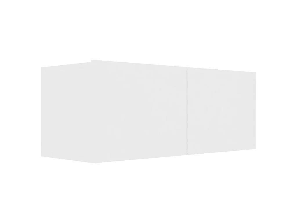 Clonalvy  Set de muebles de salón TV 4 piezas madera de ingeniería blanco