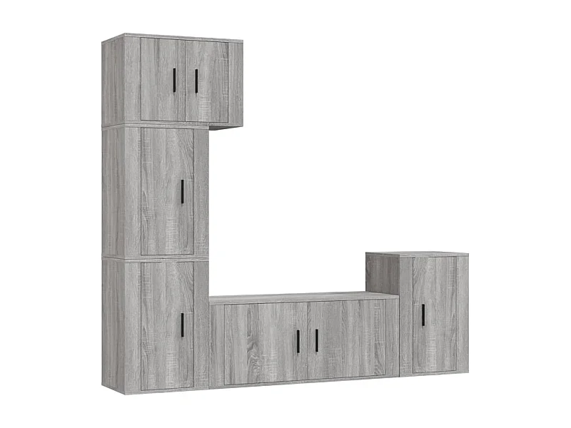 Ralira  Ensemble de meubles TV 5 pcs Sonoma gris Bois d'ingénierie