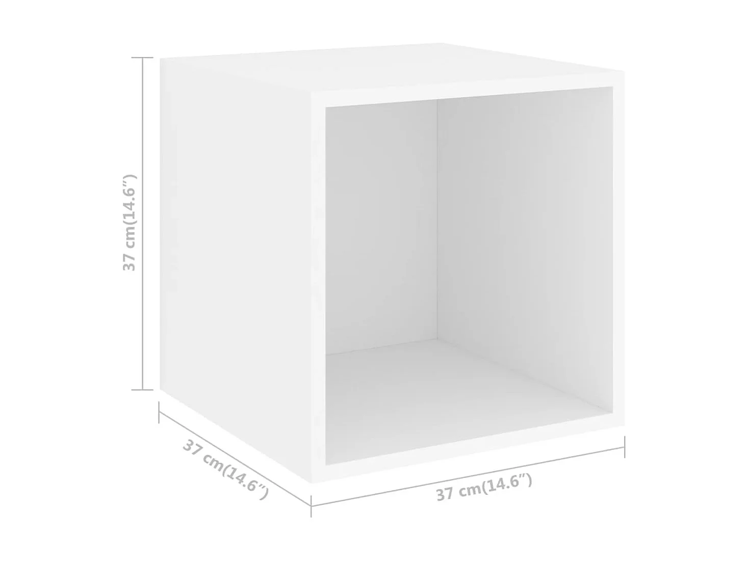 Fronja  4-delige Tv-meubelset bewerkt hout wit