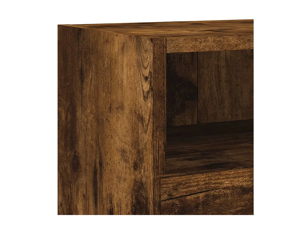 Jylorn  Unités murales TV 4 pcs chêne fumé bois d'ingénierie