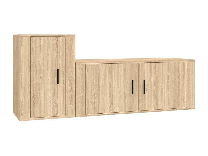 Sissel  Ensemble de meubles TV 2 pcs chêne sonoma bois d'ingénierie