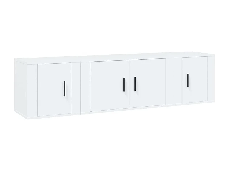 Cevriye  Ensemble de meubles TV 3 pcs Blanc Bois d'ingénierie