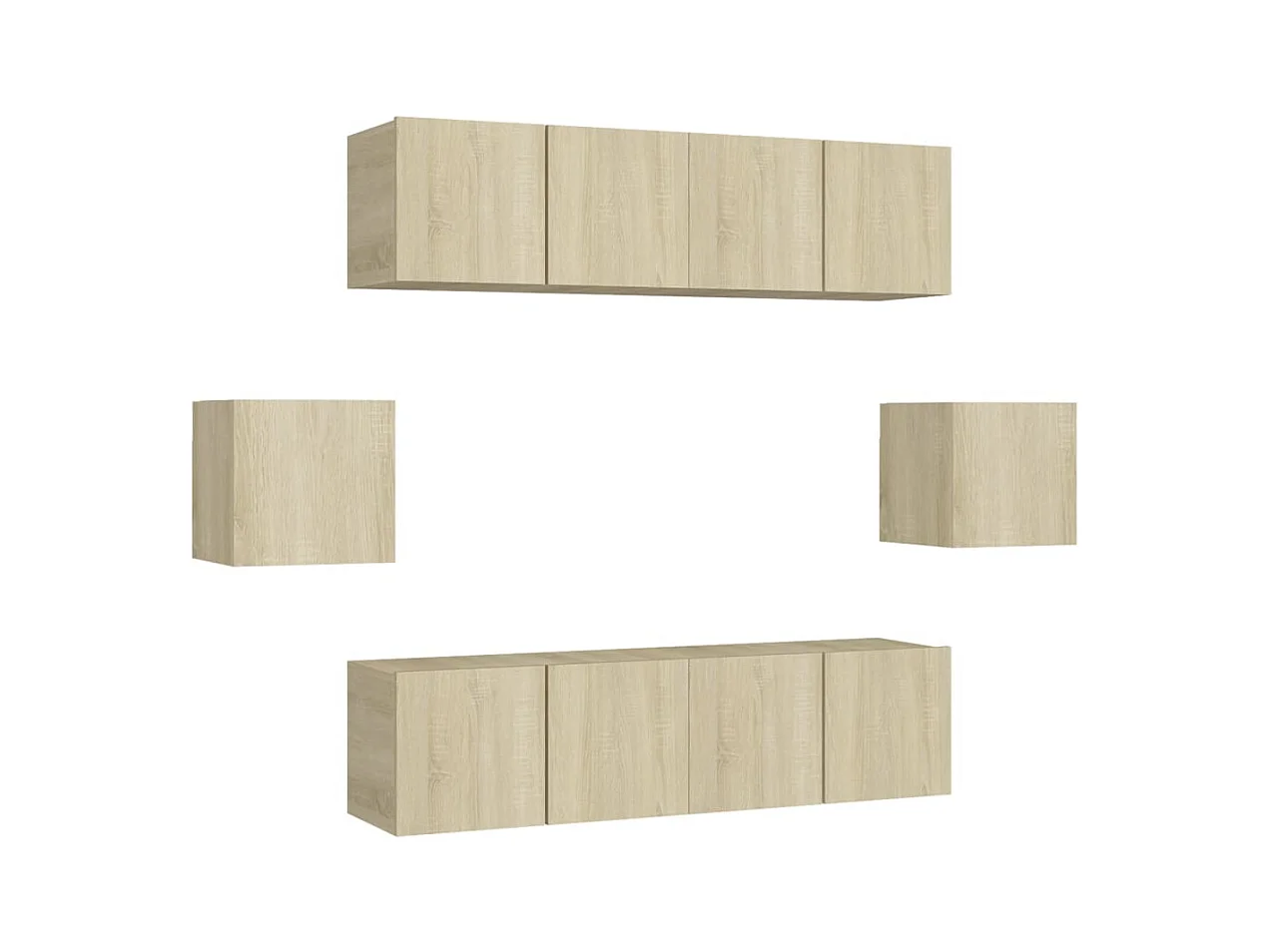 Ferenc  Ensemble de meubles TV 6 pcs Chêne sonoma Bois d'ingénierie