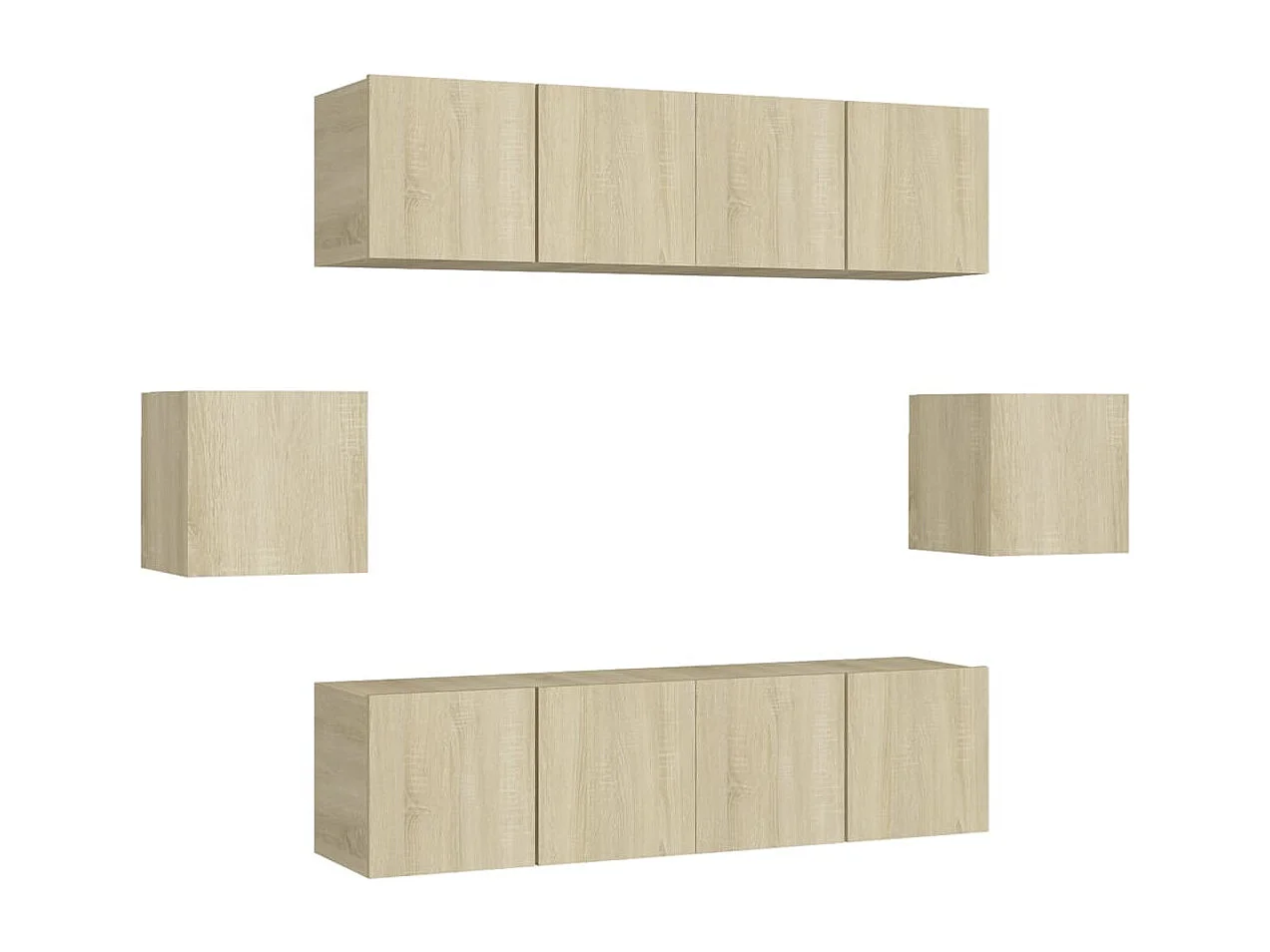 Ferenc  Ensemble de meubles TV 6 pcs Chêne sonoma Bois d'ingénierie