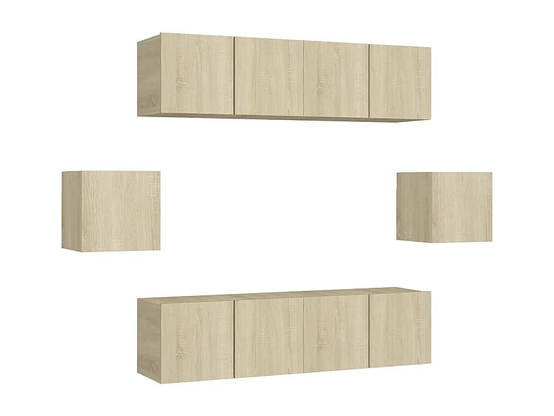 Ferenc  Ensemble de meubles TV 6 pcs Chêne sonoma Bois d'ingénierie